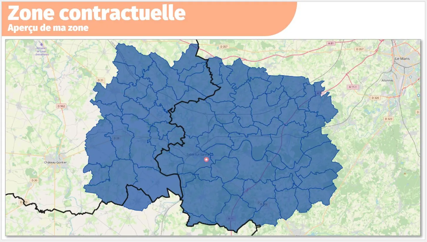 Capture d'écran d'une zone contractuelle tirée d'un rapport ELM